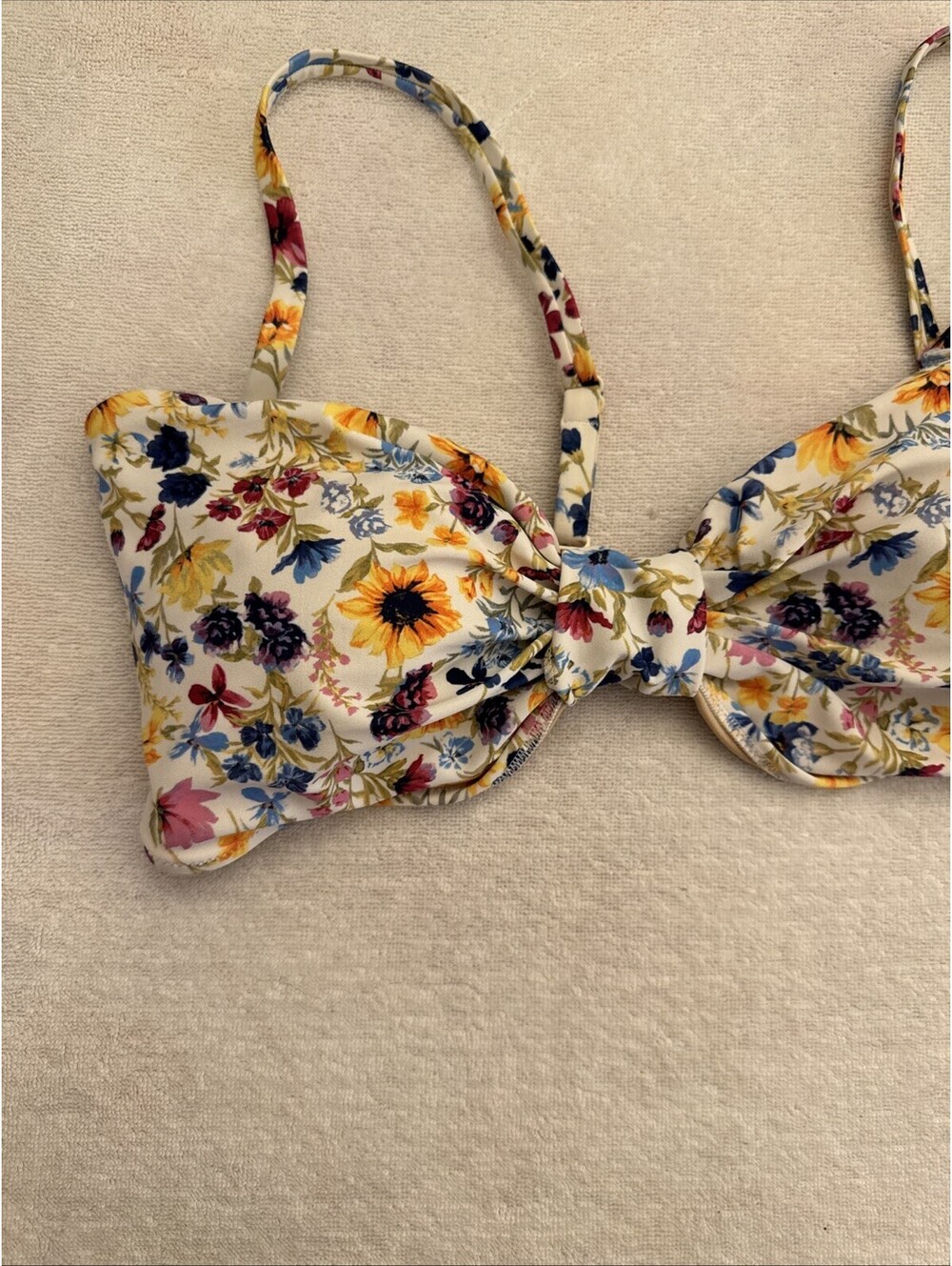Old Navy Beach Floral Bikini Lined Swim Suit Top Colorful Women’s Size 2x - Picture 2 of 7
